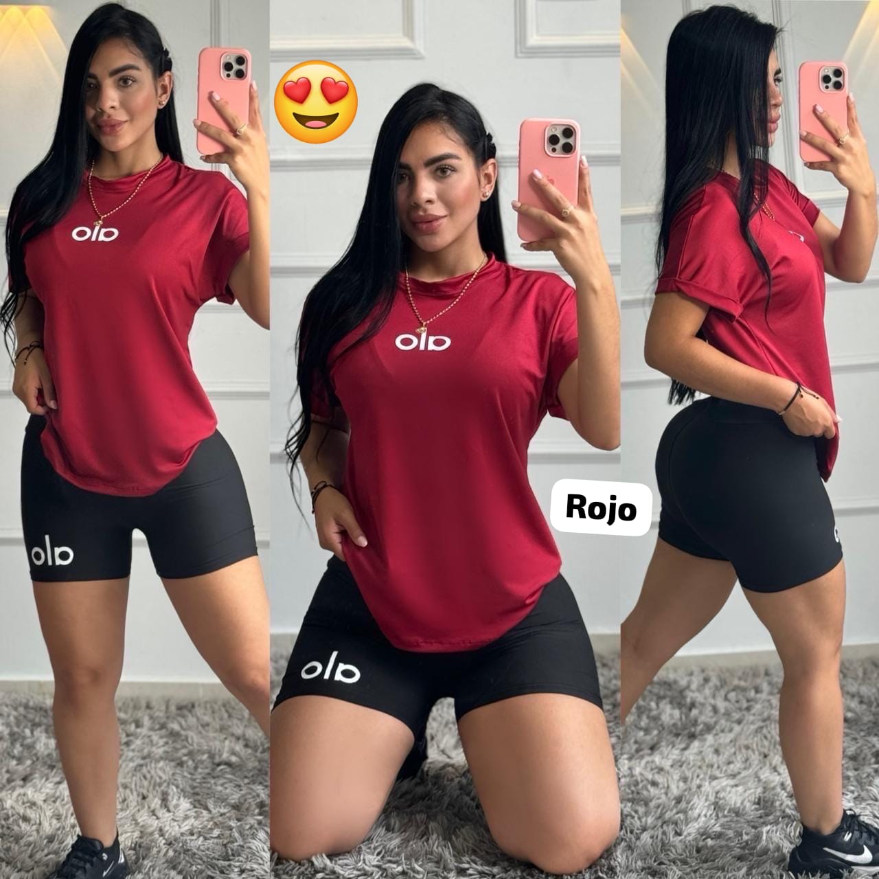 Conjunto Deportivo Dama – Short + Camiseta Dry Fit (Varios Colores)